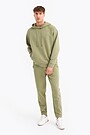 Organic cotton French terry sweatpants 1 | GREEN | Audimas