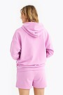 Organic cotton French terry hoodie 2 | PINK | Audimas