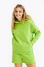 Organic cotton French terry hoodie 1 | GREEN | Audimas