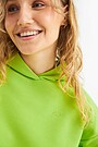 Organic cotton French terry hoodie 3 | GREEN | Audimas