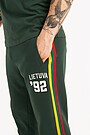 Organic cotton retro style sweatpants 4 | GREEN | Audimas