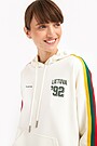 Organic cotton retro style hoodie 3 | WHITE | Audimas