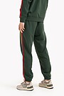 Organic cotton retro style sweatpants 3 | GREEN | Audimas