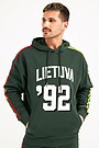 Organic cotton retro style hoodie 1 | GREEN | Audimas