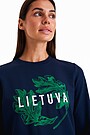 Printed terry crewneck sweatshirt 3 | BLUE | Audimas
