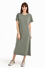 Long jersey dress 1 | GREEN | Audimas