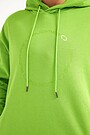 Oversized-fit hoodie in organic cotton 2 | GREEN | Audimas