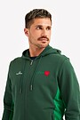 Organic cotton full-zip hoodie 3 | GREEN | Audimas