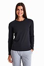 Organic cotton long sleeve top 1 | BLACK | Audimas