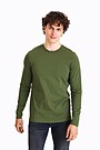Cotton long sleeve t-shirt 1 | CHAKI | Audimas