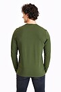 Cotton long sleeve t-shirt 2 | CHAKI | Audimas