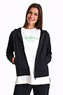 Organic cotton full-zip hoodie 1 | BLACK | Audimas