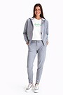 Organic cotton full-zip hoodie 5 | GREY/MELANGE | Audimas