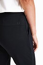 Organic cotton fitted sweatpants 5 | BLACK | Audimas