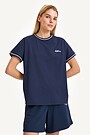 Mock neck short sleeve top 2 | BLUE | Audimas