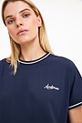 Mock neck short sleeve top 4 | BLUE | Audimas