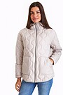 Short quilted transitional jacket 1 | Beige | Audimas