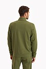 Organic cotton French terry full-zip sweatshirt 2 | CHAKI | Audimas