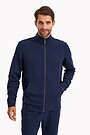 Organic cotton French terry full-zip sweatshirt 1 | BLUE | Audimas