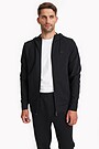 Organic cotton French terry full-zip hoodie 1 | BLACK | Audimas