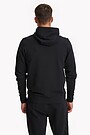 Organic cotton French terry full-zip hoodie 3 | BLACK | Audimas