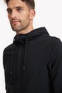 Organic cotton French terry full-zip hoodie 4 | BLACK | Audimas