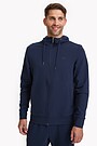 Organic cotton French terry full-zip hoodie 1 | BLUE | Audimas