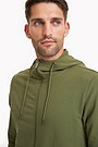 Organic cotton French terry full-zip hoodie 3 | CHAKI | Audimas