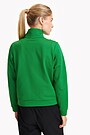 Zip-through stretch sweatshirt with cotton inside 2 | GREEN | Audimas