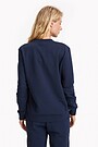 Organic cotton French terry crewneck sweatshirt 2 | BLUE | Audimas