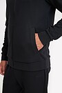 Organic cotton French terry full-zip sweatshirt 4 | BLACK | Audimas