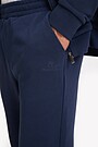 Organic cotton French terry sweatpants 4 | BLUE | Audimas