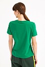 Short sleeves cotton T-shirt Lithuania let's go! 2 | GREEN | Audimas