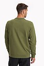 Organic cotton French terry crewneck sweatshirt 2 | GREEN | Audimas