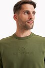 Organic cotton French terry crewneck sweatshirt 3 | GREEN | Audimas
