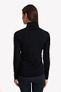 Merino wool roll neck long sleeve top 2 | BLACK | Audimas