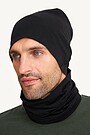 Knitted merino wool hat 3 | BLACK | Audimas