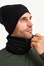 Knitted merino wool hat 2 | BLACK | Audimas