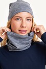 Knitted merino wool neck muff 1 | GREY/MELANGE | Audimas