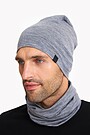 Knitted merino wool neck muff 4 | GREY/MELANGE | Audimas