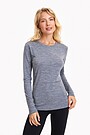 Merino wool long sleeve top 1 | GREY/MELANGE | Audimas