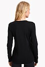 Merino wool long sleeve top 2 | BLACK | Audimas