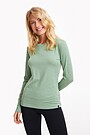 Merino wool long sleeve top 1 | GREEN | Audimas