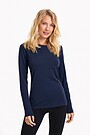 Merino wool long sleeve top 1 | BLUE | Audimas