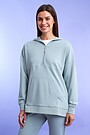 Soft modal half-zip hoodie 1 | GREEN | Audimas