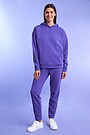 Organic cotton French terry hoodie 5 | PURPLE | Audimas