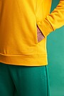 Organic cotton French terry hoodie 3 | YELLOW | Audimas