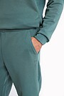 Organic cotton French terry sweatpants 4 | GREEN | Audimas