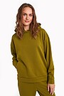 Organic cotton French terry hoodie 1 | GREEN | Audimas