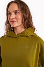 Organic cotton French terry hoodie 3 | GREEN | Audimas